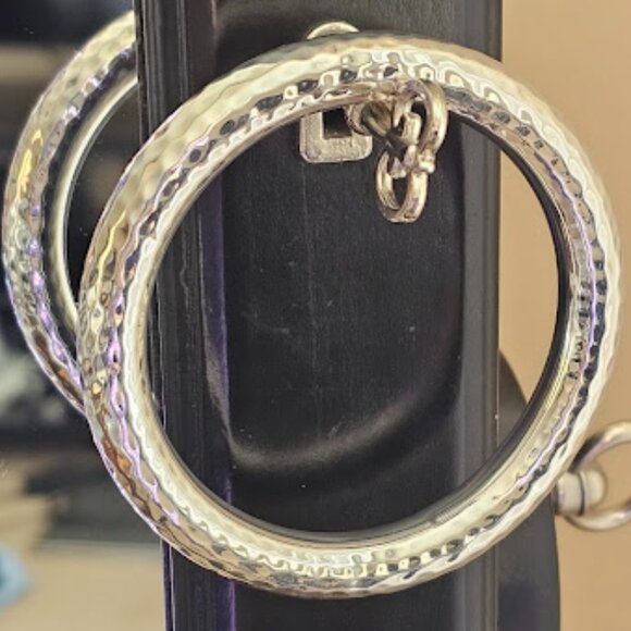 Retired Silpada Sterling Silver (.925) Hammered Bangle Bracelet - B1653 - Picture 8 of 9